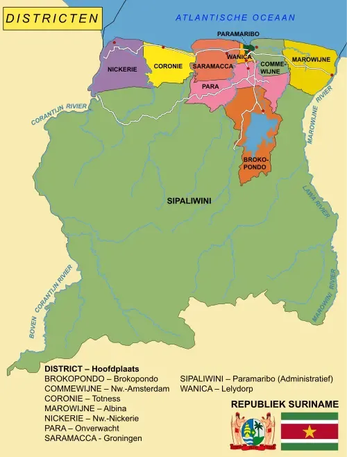 Districts of Suriname